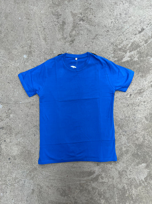 royal blue plain basic t shirt